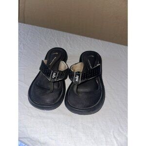 Nike Sandals Womens 6 Comfort Footbed Black Thong Flip Flops Slip On 354925-011